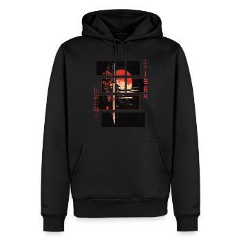 Japanische Zeichen Krieger Vintage 1964 Geburtstag - Männer Premium Bio Hoodie - Schwarz - Vorne - Nico (187cm)
