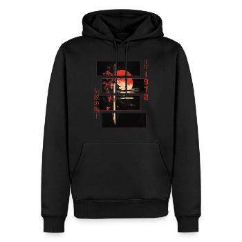 Japanische Zeichen Krieger Vintage 1972 Geburtstag - Männer Premium Bio Hoodie - Schwarz - Vorne - Nico (187cm)