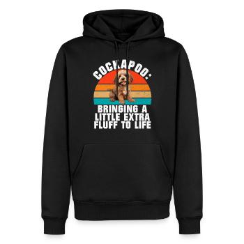 Cockapoo Gifts - Men’s Premium Organic Hoodie - black - Front - Nico (187cm)