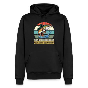 Angel Fischer Angler Angelurlaub Fischjäger - Männer Premium Bio Hoodie - Schwarz - Vorne - Nico (187cm)