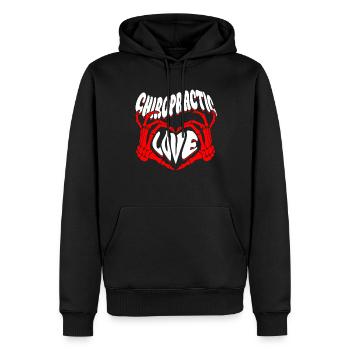 Chiropractor Physiotherapist Chiropractic Love - Men’s Premium Organic Hoodie - black - Front - Nico (187cm)