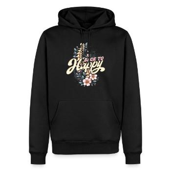 Chiropractor Physical Therapist Back To Happy - Men’s Premium Organic Hoodie - black - Front - Nico (187cm)