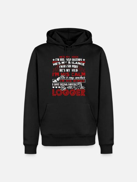 Logger Loved By My Logger - Men’s Premium Organic Hoodie - black