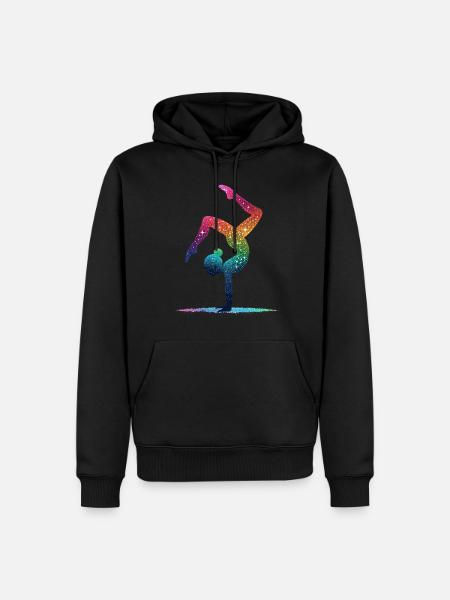 Gymnastics Gymnast Acrobatics Gymnast - Men’s Premium Organic Hoodie - black