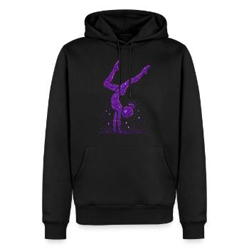 Gymnastique Gymnaste Gymnaste acrobatique - Sweat à capuche Premium bio Homme - noir - Devant - Nico (187cm)