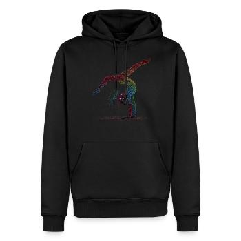 Gymnastique Gymnaste Gymnaste acrobatique - Sweat à capuche Premium bio Homme - noir - Devant - Nico (187cm)