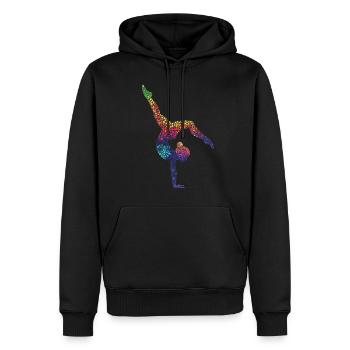 Gymnastique Gymnaste Gymnaste acrobatique - Sweat à capuche Premium bio Homme - noir - Devant - Nico (187cm)