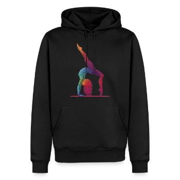 Gymnastique Gymnaste Gymnaste acrobatique - Sweat à capuche Premium bio Homme - noir - Devant - Nico (187cm)