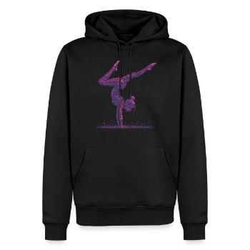 Gymnastique Gymnaste Gymnaste acrobatique - Sweat à capuche Premium bio Homme - noir - Devant - Nico (187cm)