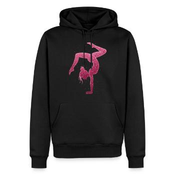 Gymnastique Gymnaste Gymnaste acrobatique - Sweat à capuche Premium bio Homme - noir - Devant - Nico (187cm)