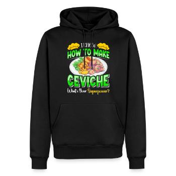 Seafood Peruvian Ceviche - Männer Premium Bio Hoodie - Schwarz - Vorne - Nico (187cm)