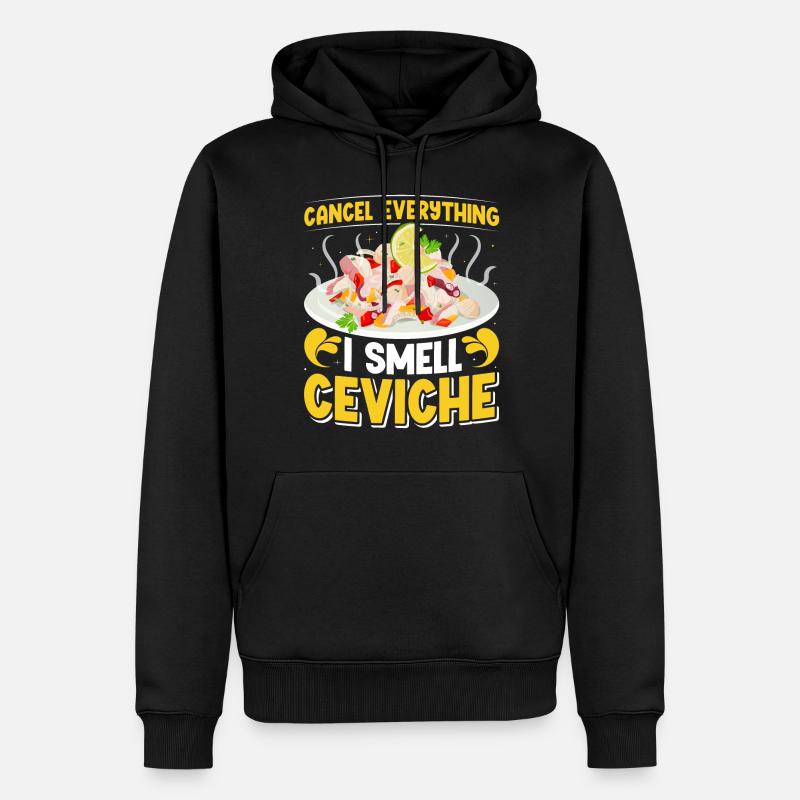 Seafood Peruvian Ceviche - Männer Premium Bio Hoodie - Schwarz