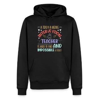 Intervention Teacher, Intervention specialist - Männer Premium Bio Hoodie - Schwarz - Vorne - Nico (187cm)