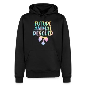 Future Animal Rescuer Tie Dye Pflegetier - Männer Premium Bio Hoodie - Schwarz - Vorne - Nico (187cm)