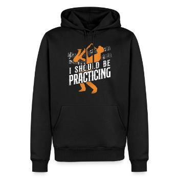 Saxophone I Should Be Practicing - Männer Premium Bio Hoodie - Schwarz - Vorne - Nico (187cm)