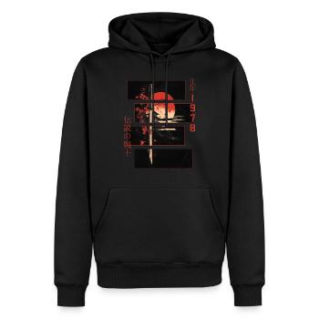 Japanische Zeichen Krieger Vintage 1978 Geburtstag - Männer Premium Bio Hoodie - Schwarz - Vorne - Nico (187cm)