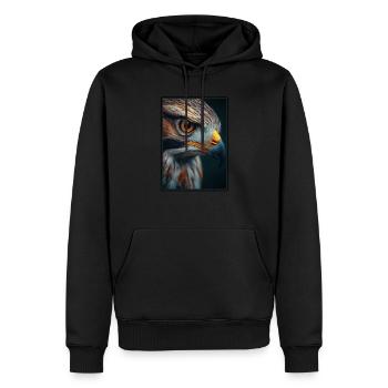 Falken Falke - Männer Premium Bio Hoodie - Schwarz - Vorne - Nico (187cm)