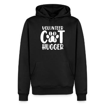 Freiwilliger Katzenumarmer Tierschützer Lustige Katzen - Männer Premium Bio Hoodie - Schwarz - Vorne - Nico (187cm)
