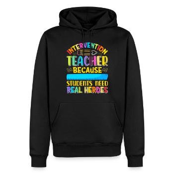 Intervention Teacher, Intervention specialist - Männer Premium Bio Hoodie - Schwarz - Vorne - Nico (187cm)