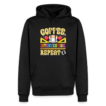 Intervention Teacher, Intervention specialist - Männer Premium Bio Hoodie - Schwarz - Vorne - Nico (187cm)