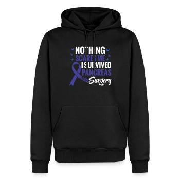 Nichts Angst, Ich Habe Eine - Männer Premium Bio Hoodie - Schwarz - Vorne - Nico (187cm)