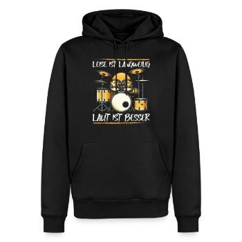 Batteur Batteur Percussion Musiciens - Sweat à capuche Premium bio Homme - noir - Devant - Nico (187cm)