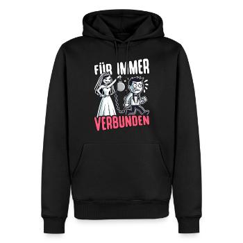 JGA T-Shirt Männer Junggesellenabschied Bräutigam - Männer Premium Bio Hoodie - Schwarz - Vorne - Nico (187cm)