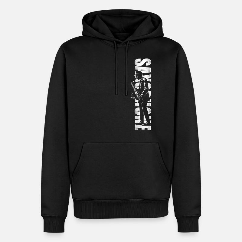 Saxophone Saxophone - Männer Premium Bio Hoodie - Schwarz