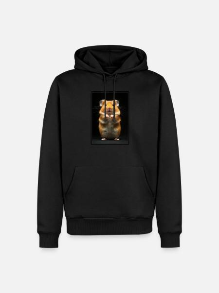Hamster - Männer Premium Bio Hoodie - Schwarz