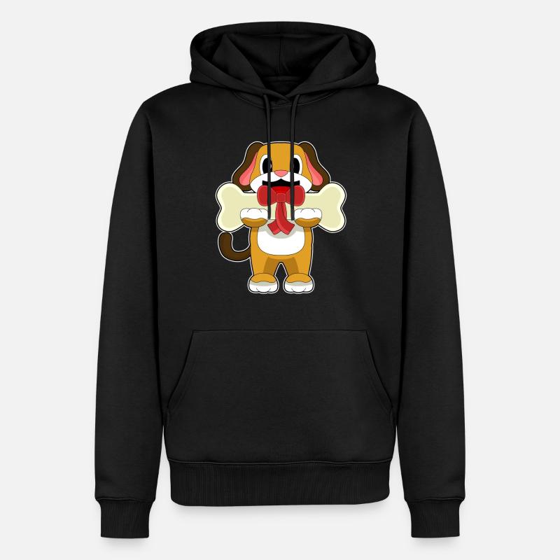 Os de chien - Sweat à capuche Premium bio Homme - noir