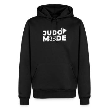 Mode Judo activé - Judo Arts Martiaux Judo Fighter - Sweat à capuche Premium bio Homme - noir - Devant - Nico (187cm)