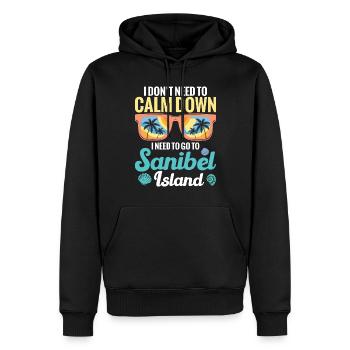 Ich Muss Mich Nicht Beruhigen, Ich Muss Nach - Männer Premium Bio Hoodie - Schwarz - Vorne - Nico (187cm)