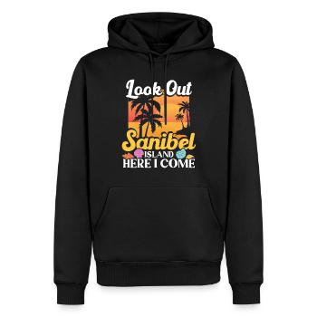 Halten Sie Ausschau Nach Sanibel Insel, Hier Komme - Männer Premium Bio Hoodie - Schwarz - Vorne - Nico (187cm)