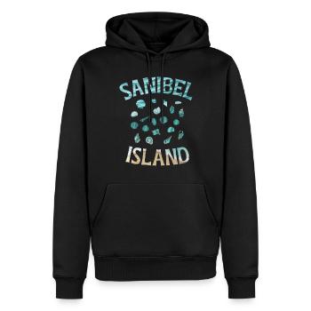 La vie est meilleure sur l’île de Sanibel - Sweat à capuche Premium bio Homme - noir - Devant - Nico (187cm)