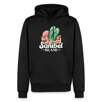 Das Leben Ist Besser Auf Sanibel Island - Männer Premium Bio Hoodie - Schwarz - Vorne - Nico (187cm)