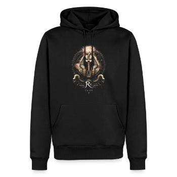 Dieu égyptien RE Mythologie - Sweat à capuche Premium bio Homme - noir - Devant - Nico (187cm)