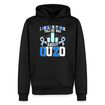 Griechenland Ouzo - Männer Premium Bio Hoodie - Schwarz - Vorne - Nico (187cm)