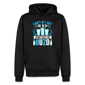 Griechenland Ouzo - Männer Premium Bio Hoodie - Schwarz - Vorne - Nico (187cm)