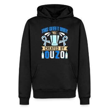 Griechenland Ouzo - Männer Premium Bio Hoodie - Schwarz - Vorne - Nico (187cm)