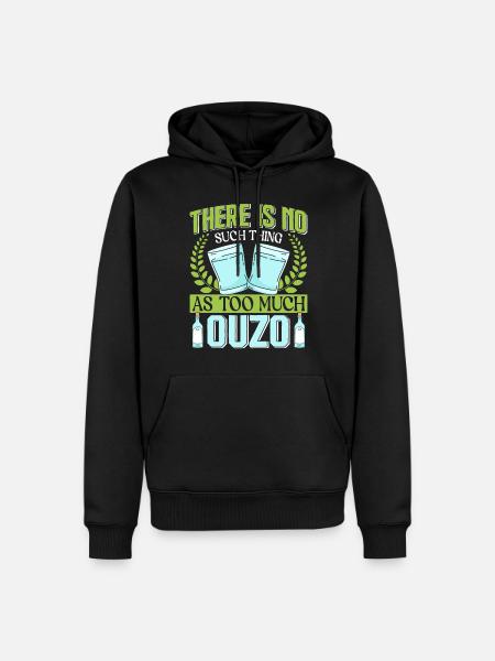 Grèce Ouzo - Sweat à capuche Premium bio Homme - noir