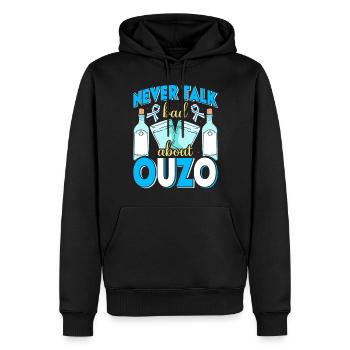 Griechenland Ouzo - Männer Premium Bio Hoodie - Schwarz - Vorne - Nico (187cm)