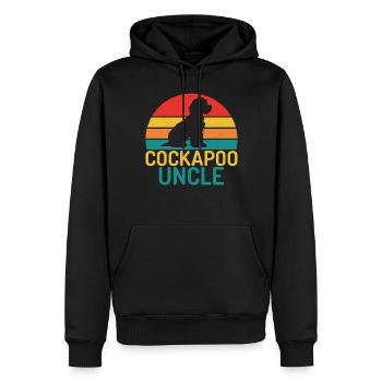 Cadeaux Cockapoo - Sweat à capuche Premium bio Homme - noir - Devant - Nico (187cm)