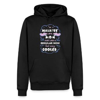 Cooler Manatee Mom - Men’s Premium Organic Hoodie - black - Front - Nico (187cm)