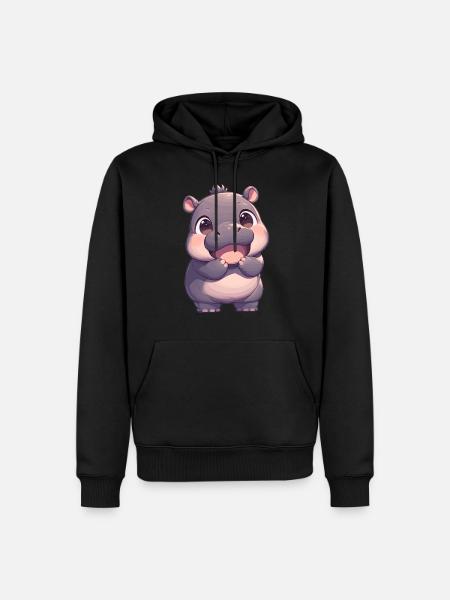 Hippopotamus Hippopotamus - Men’s Premium Organic Hoodie - black