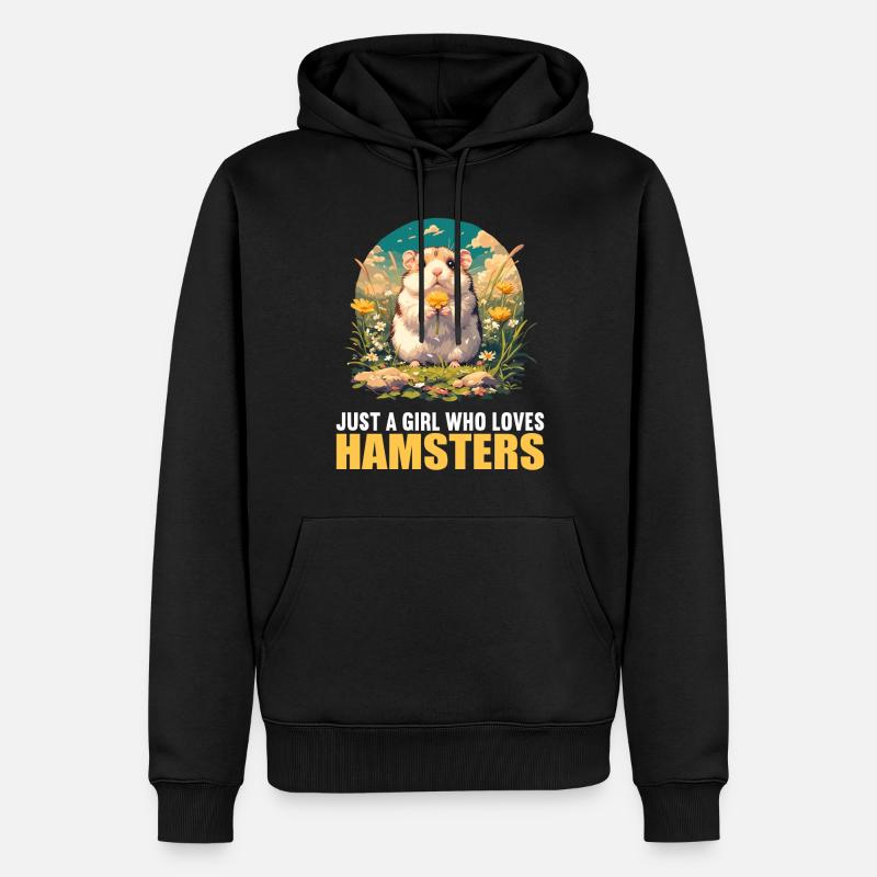 Hamster - Männer Premium Bio Hoodie - Schwarz