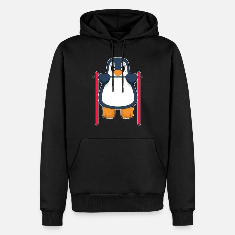 Penguin Bodybuilder Tractions - Sweat à capuche Premium bio Homme - noir