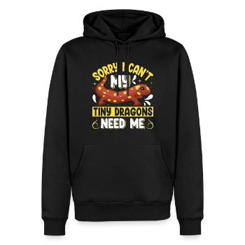 Newt - Men’s Premium Organic Hoodie - black - Front - Nico (187cm)