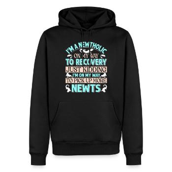 Triton - Sweat à capuche Premium bio Homme - noir - Devant - Nico (187cm)