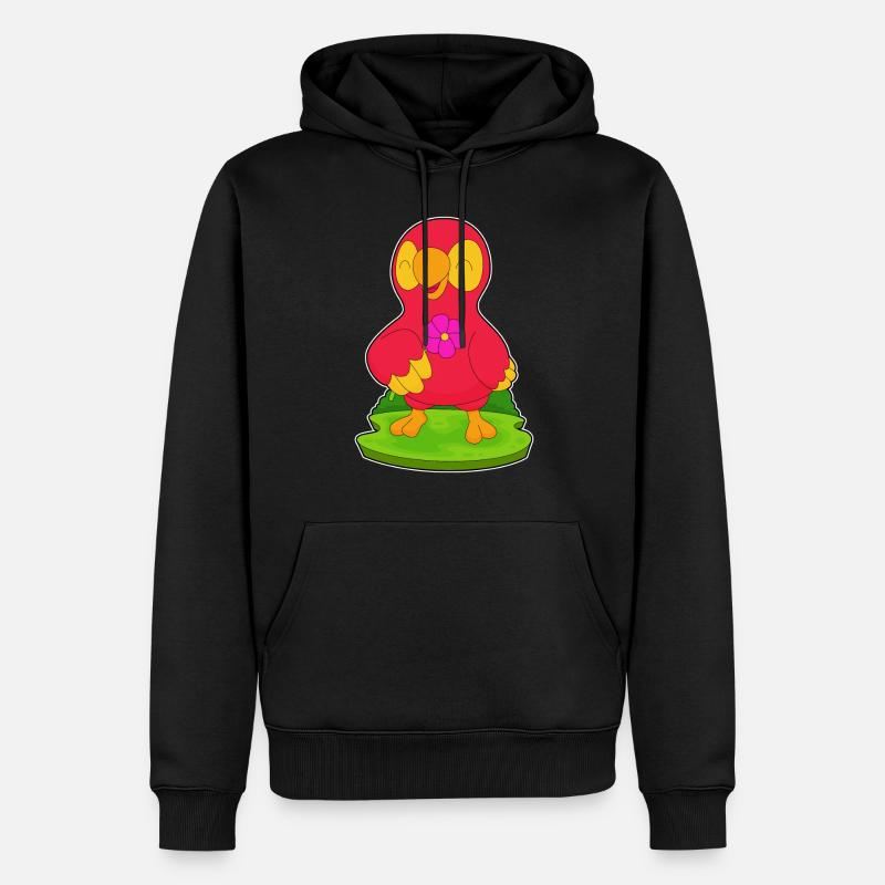 Fleur de perroquet - Sweat à capuche Premium bio Homme - noir