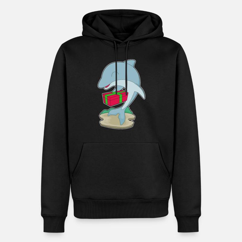 Forfait Noël Dauphin - Sweat à capuche Premium bio Homme - noir